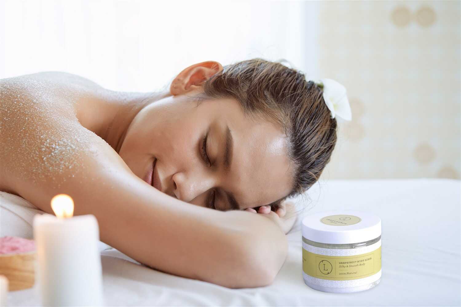 CBD Grapefruit Body Salt Scrub with CBD - Moisturizing and fresh (THC free) - My American Goods