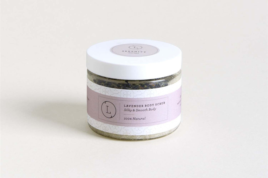 CBD Lavender Body Scrub with CBD, Natural Body Salt Scrub (THC free) - My American Goods