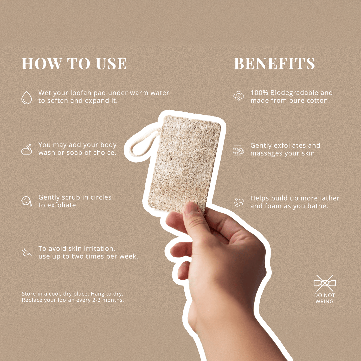 J&amp;L Naturals Essentials Natural Loofah Pad 2-Pack