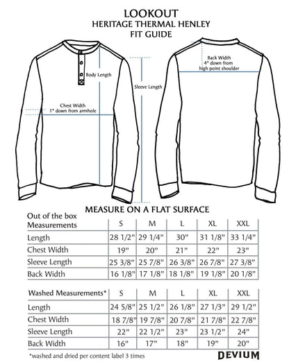 Lookout Heritage Thermal Henley - My American Goods