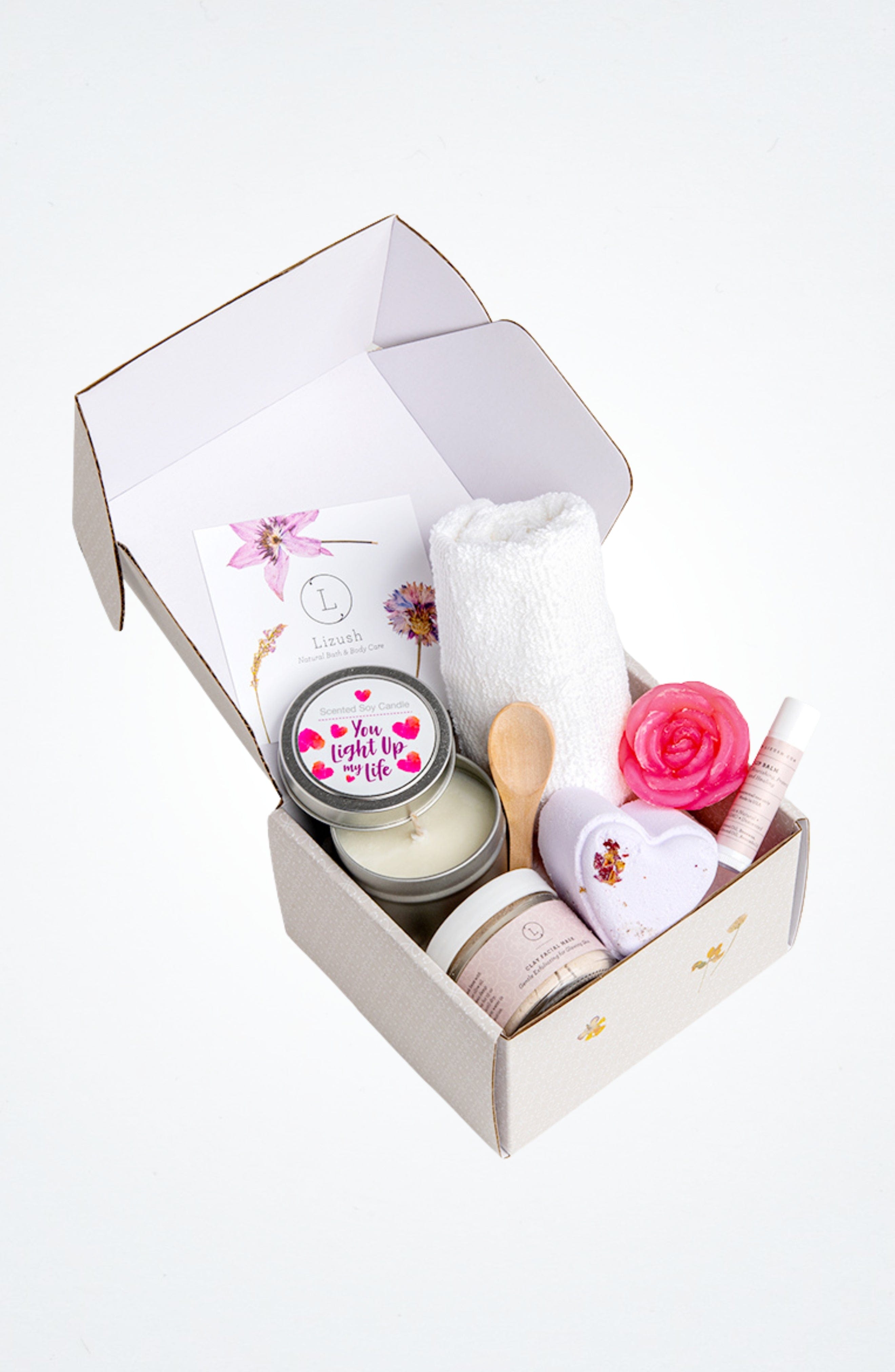 Lizush Gift set for Her Cute LOVE Special Gift Box, Natural Skincare Gift Box, Mother&