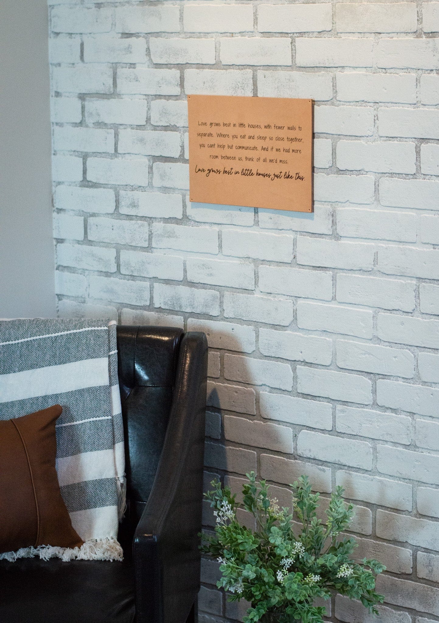 Urban Southern Love Grows Best Leather Sign