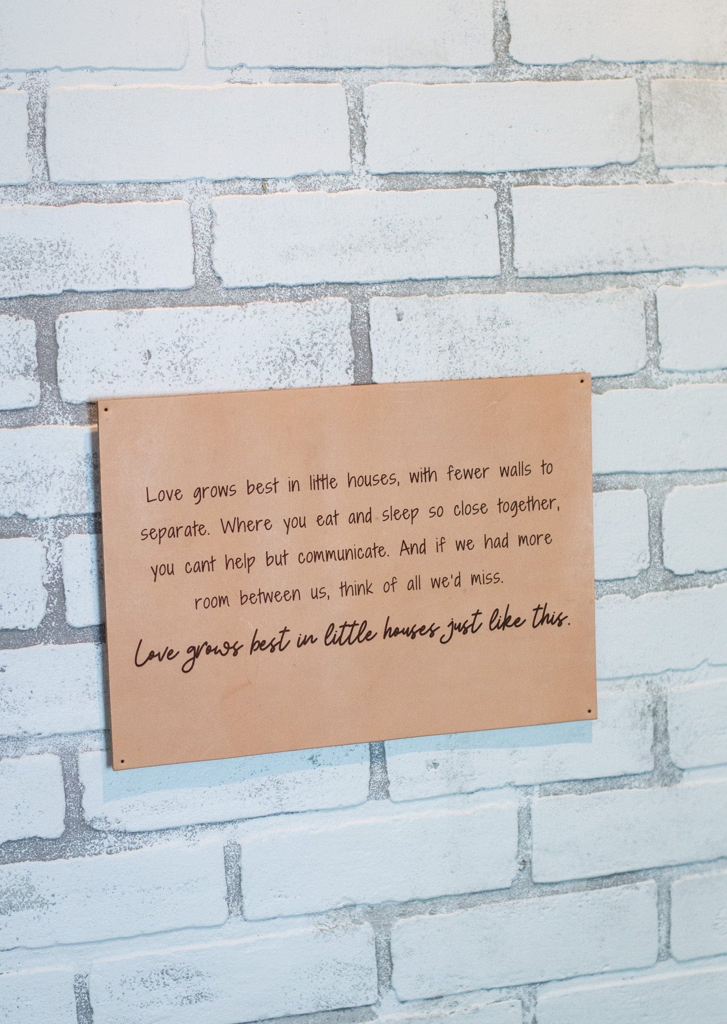 Urban Southern Love Grows Best Leather Sign