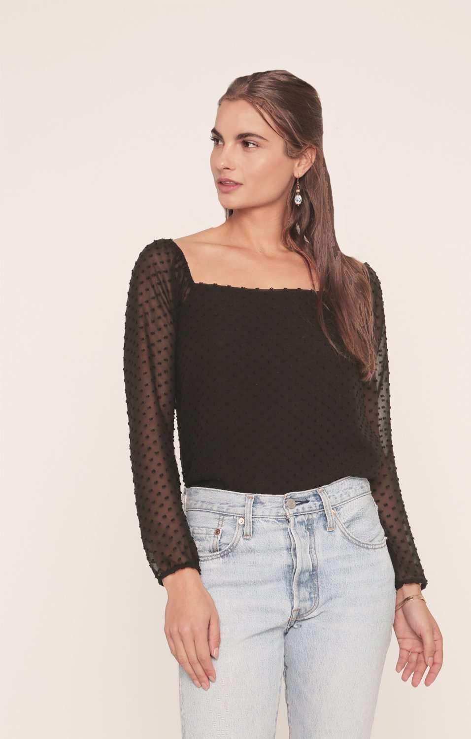 Lovely Blouse - Black Silk