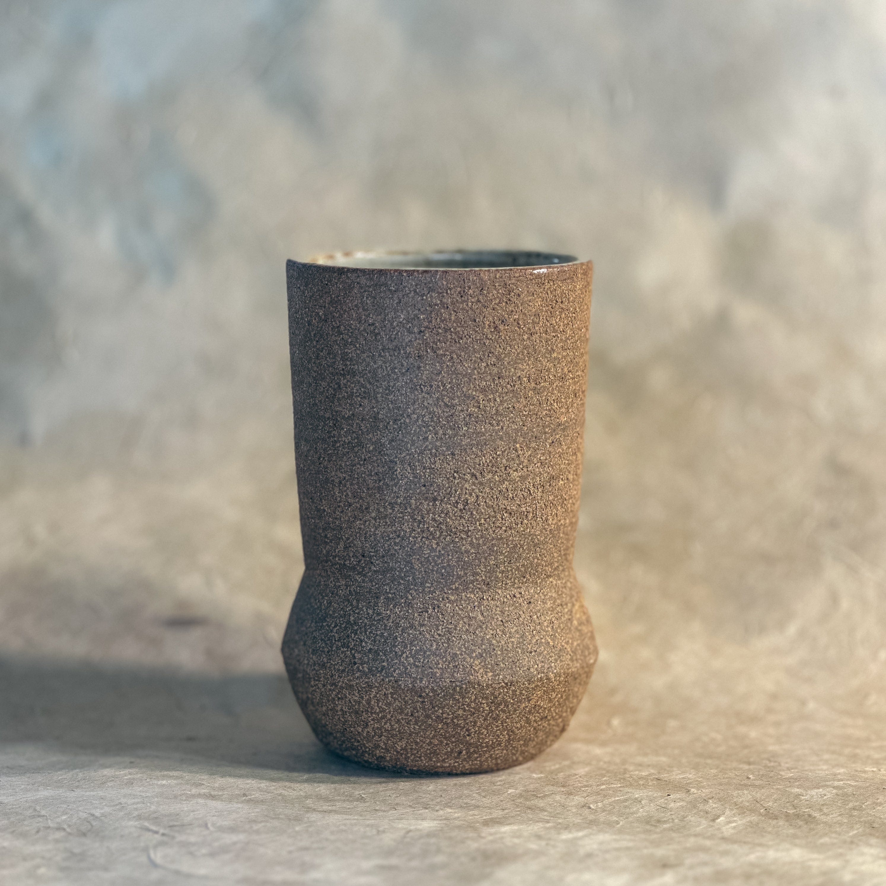 Olivia Snow Ceramics Tumbler base angle Saturn Ceramic Tumblers in Brown
