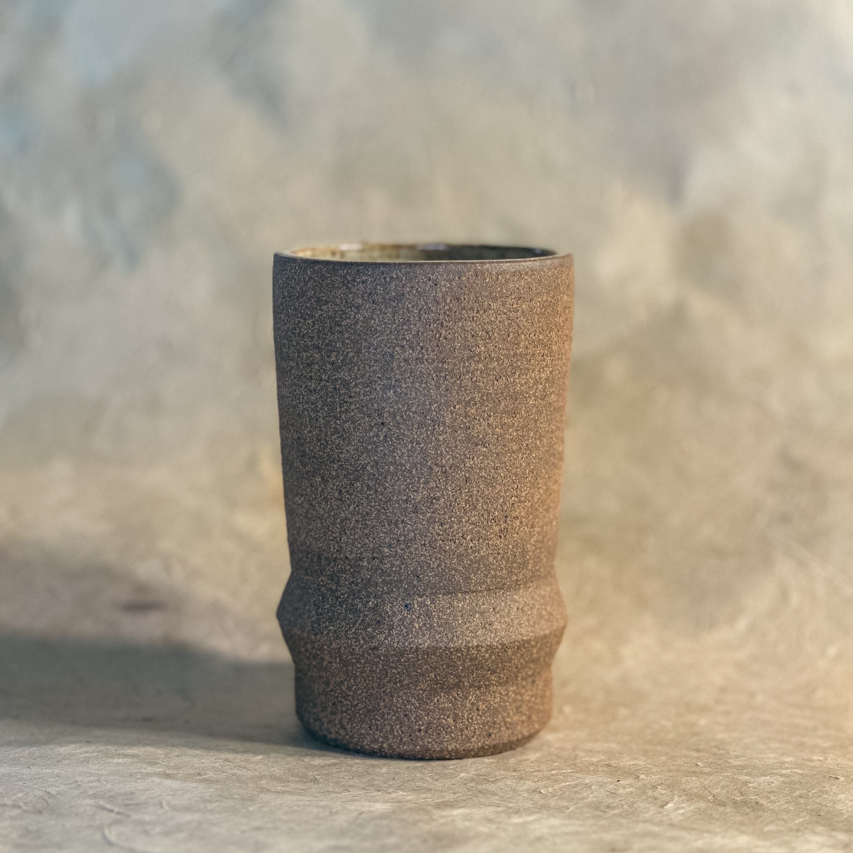 Olivia Snow Ceramics Tumbler low angle Saturn Ceramic Tumblers in Brown