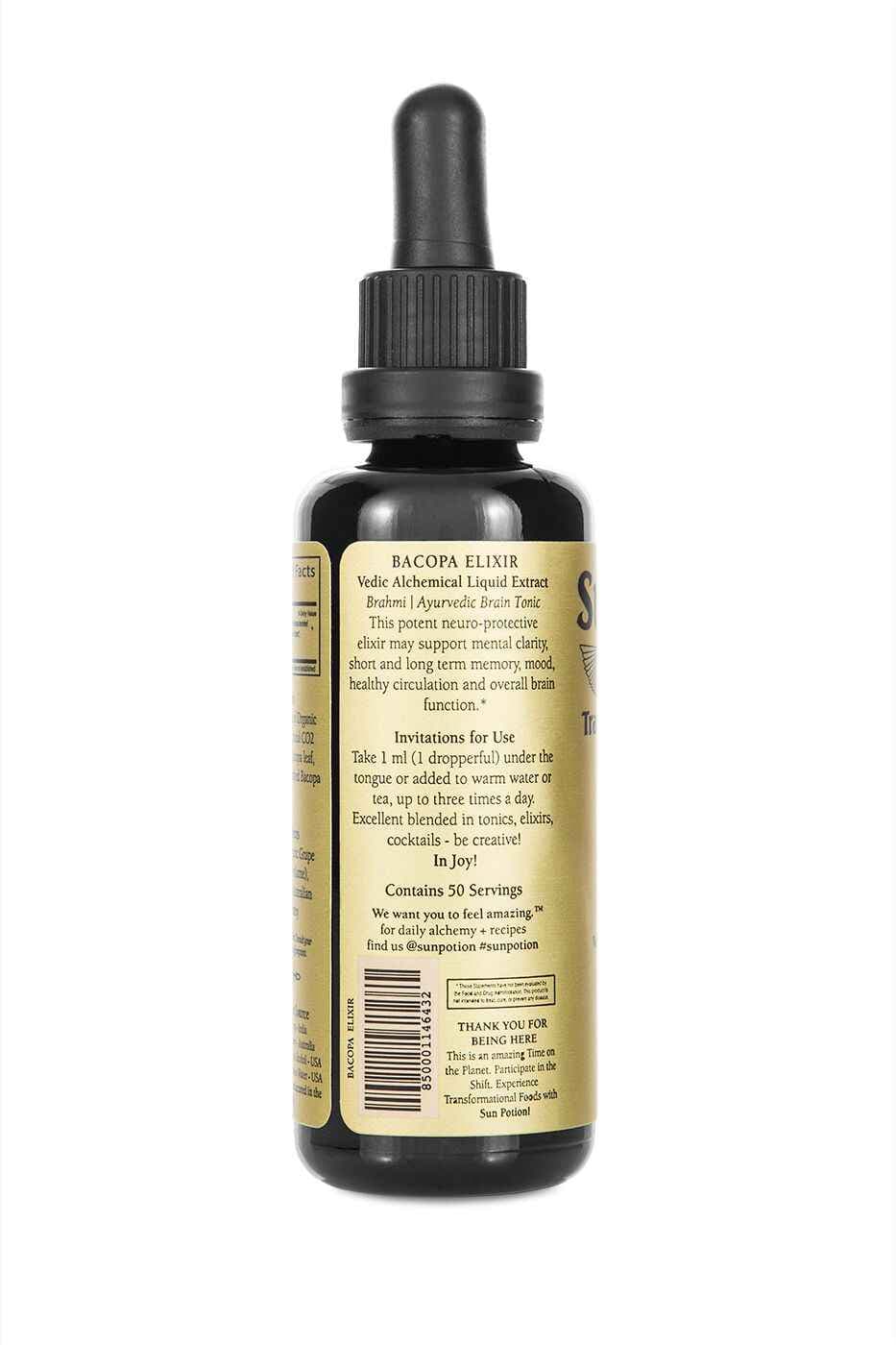 Sun Potion tincture 50ml Bacopa tincture Bacopa Transcendent Elixir
