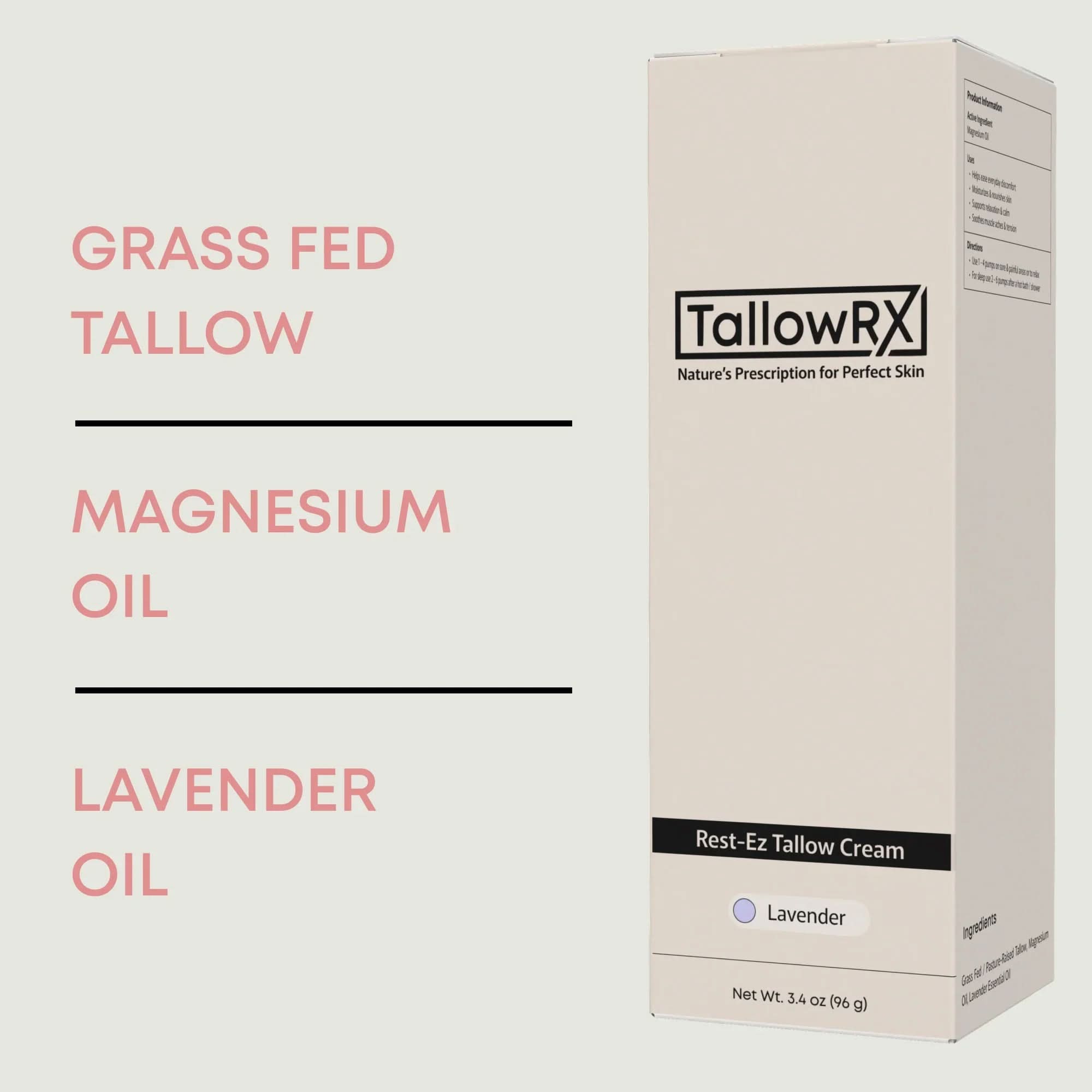 Magnesium Tallow Rest-Ez Cream - My American Goods