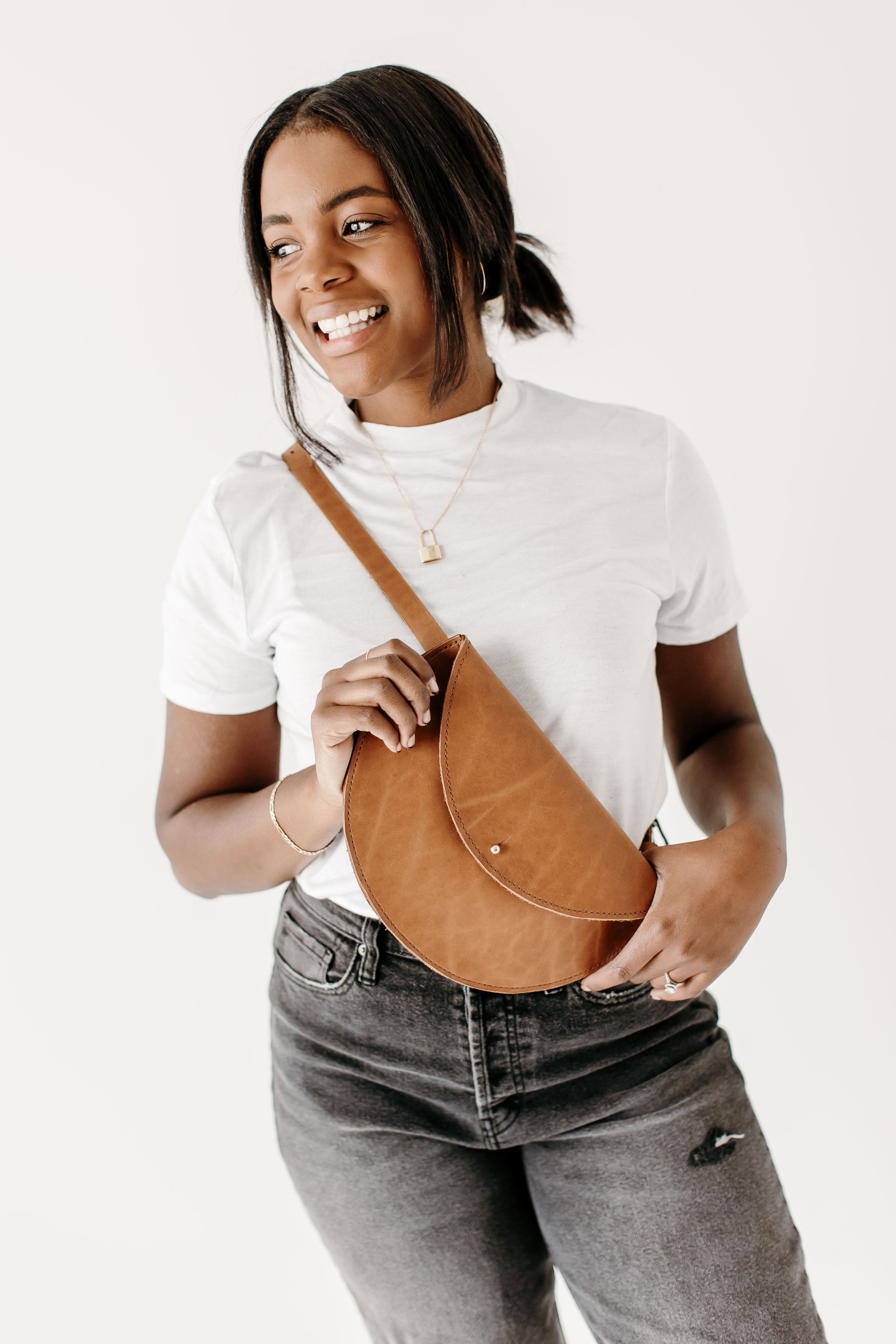 Urban Southern Bags Honey / Small: 28”-33” Half-Moon Belt Bag