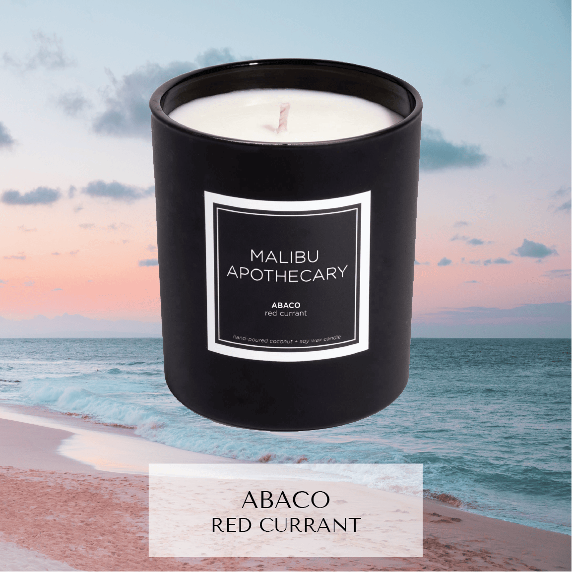 Malibu Apothecary Candle Abaco Matte Black Candle