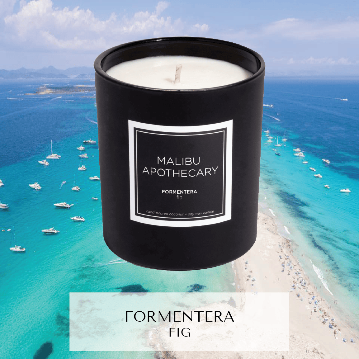 Malibu Apothecary Candle Formentera Matte Black Candle