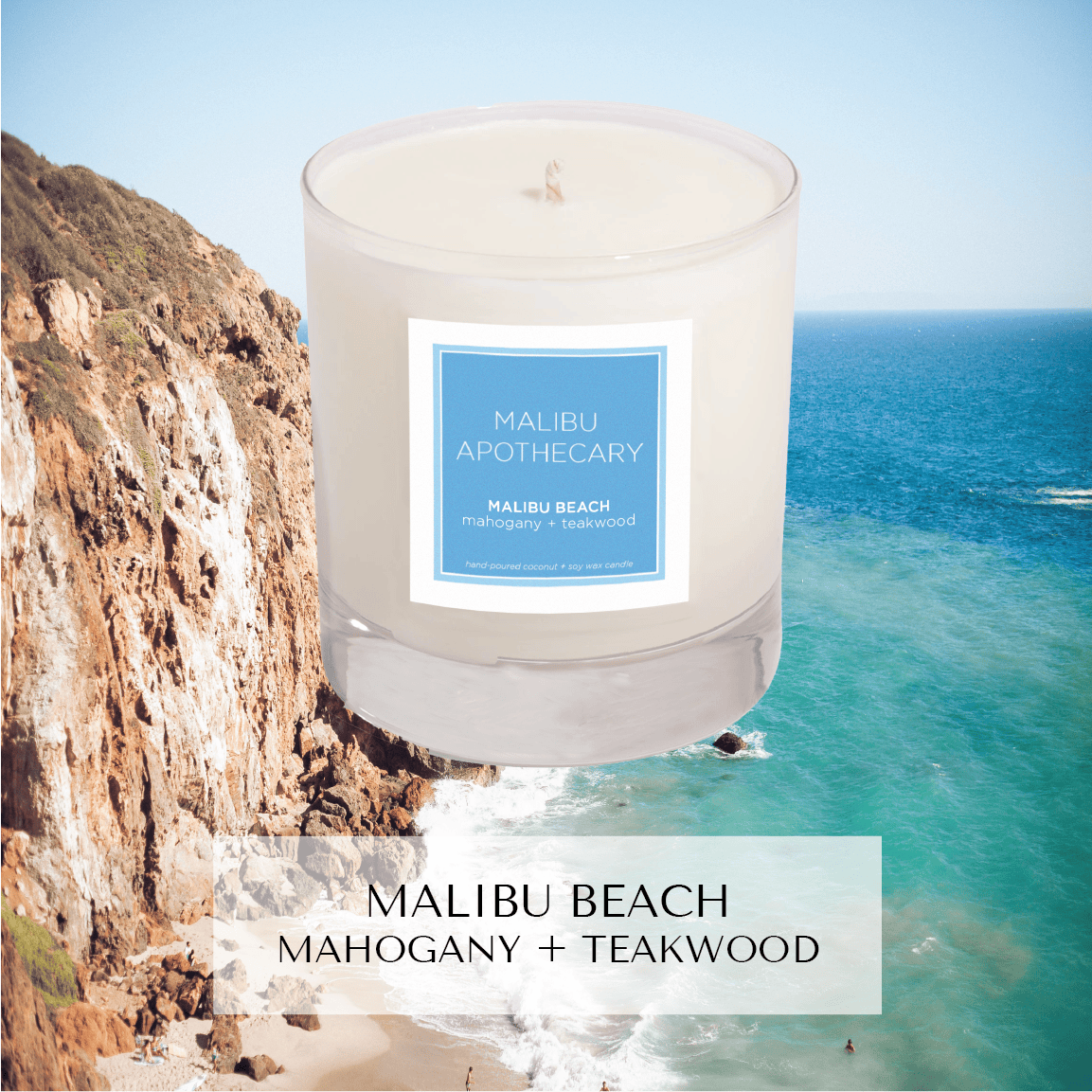 Malibu Apothecary Clear Gloss Malibu Beach Clear Gloss x Blue Candle