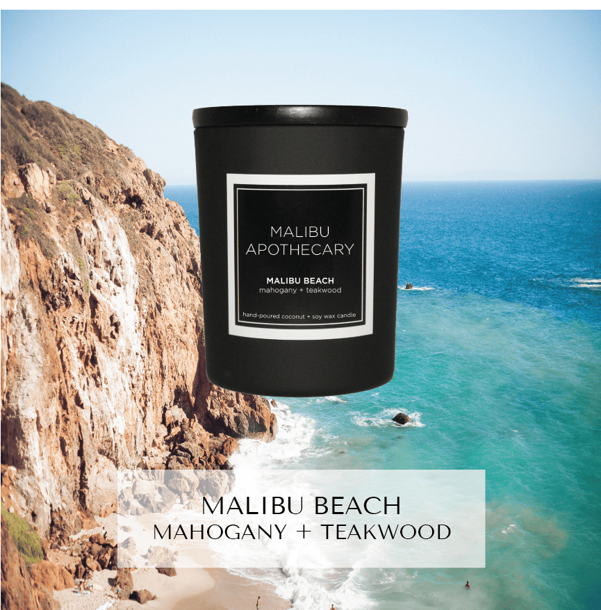 Malibu Apothecary Candle Malibu Beach Mini Matte Black Candle