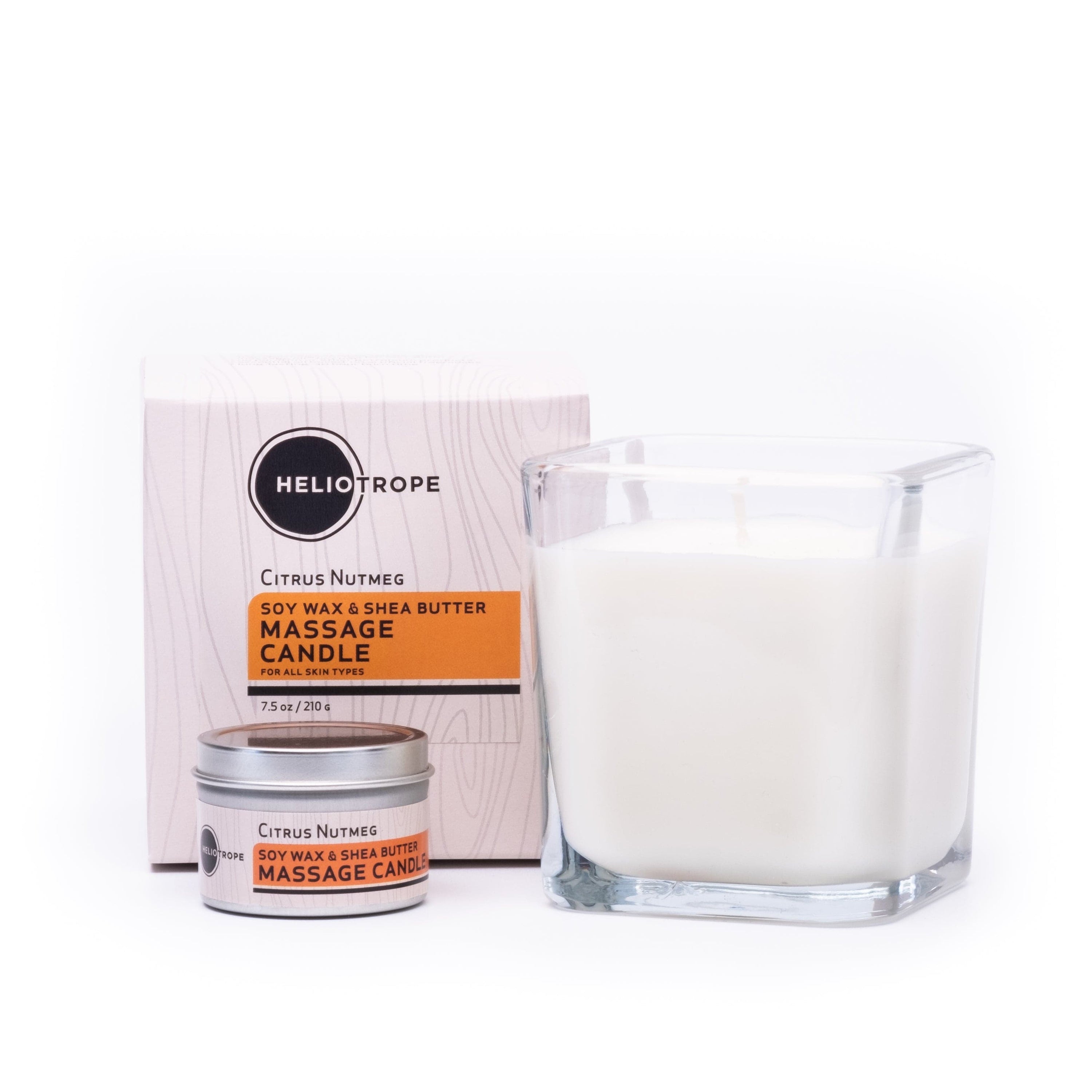 Heliotrope SF Candle Frankincense Oud Soy Wax &amp; Shea Butter Massage Candles - New Scent
