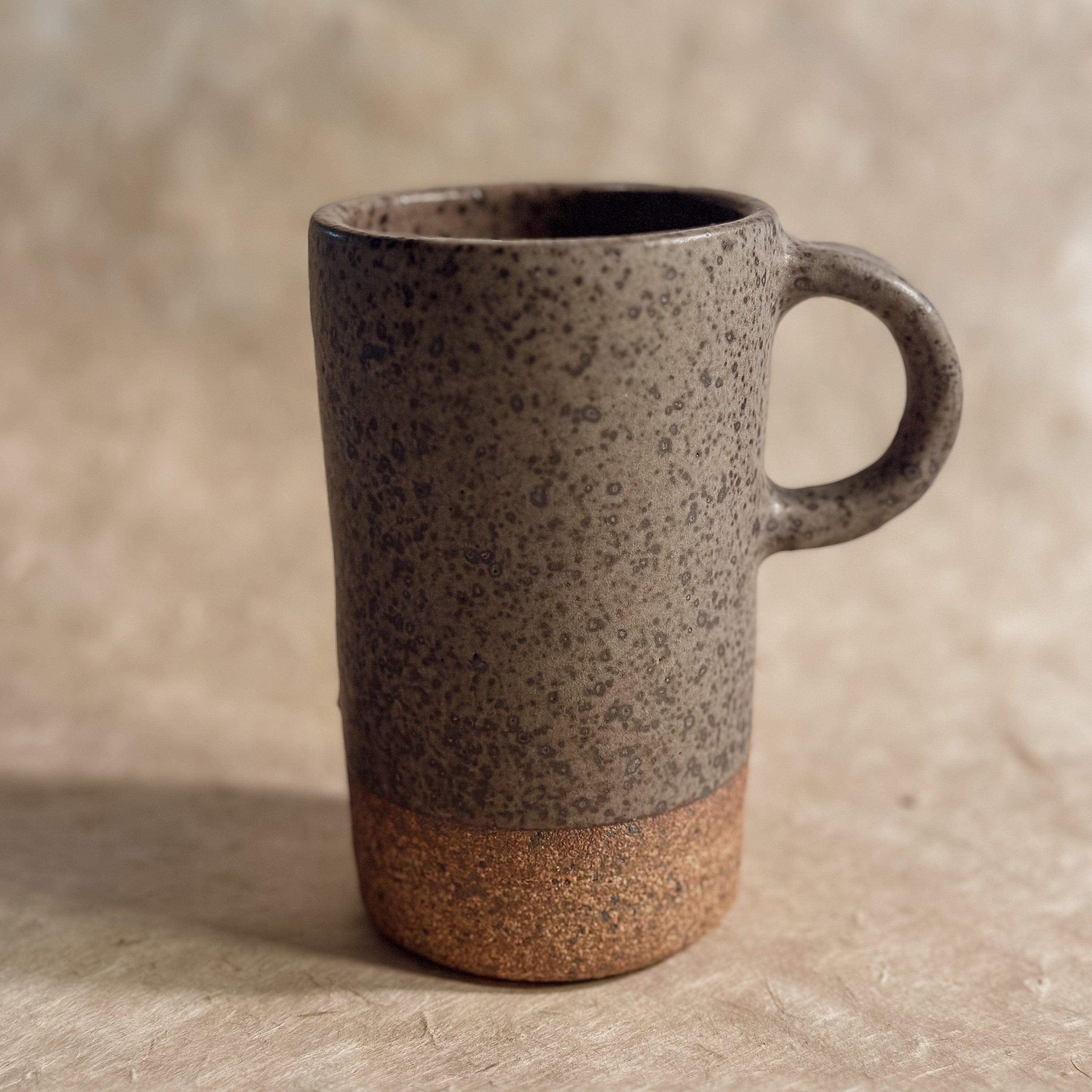 Olivia Snow Ceramics Mug Matte Gray Everyday Speckled Ceramic Mug
