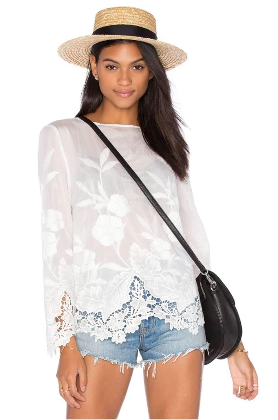 McGraw Embroidered Blouse - Black