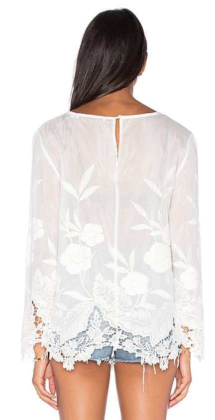 McGraw Embroidered Blouse - Black
