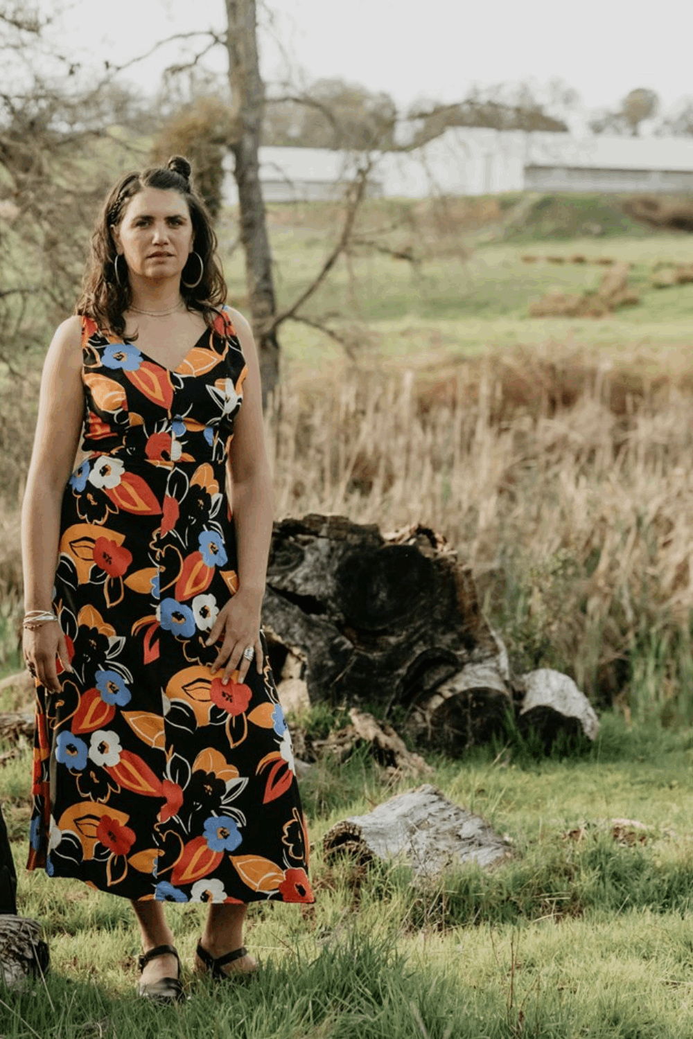 Field Day Dress Meadow Dress in Abstract Floral