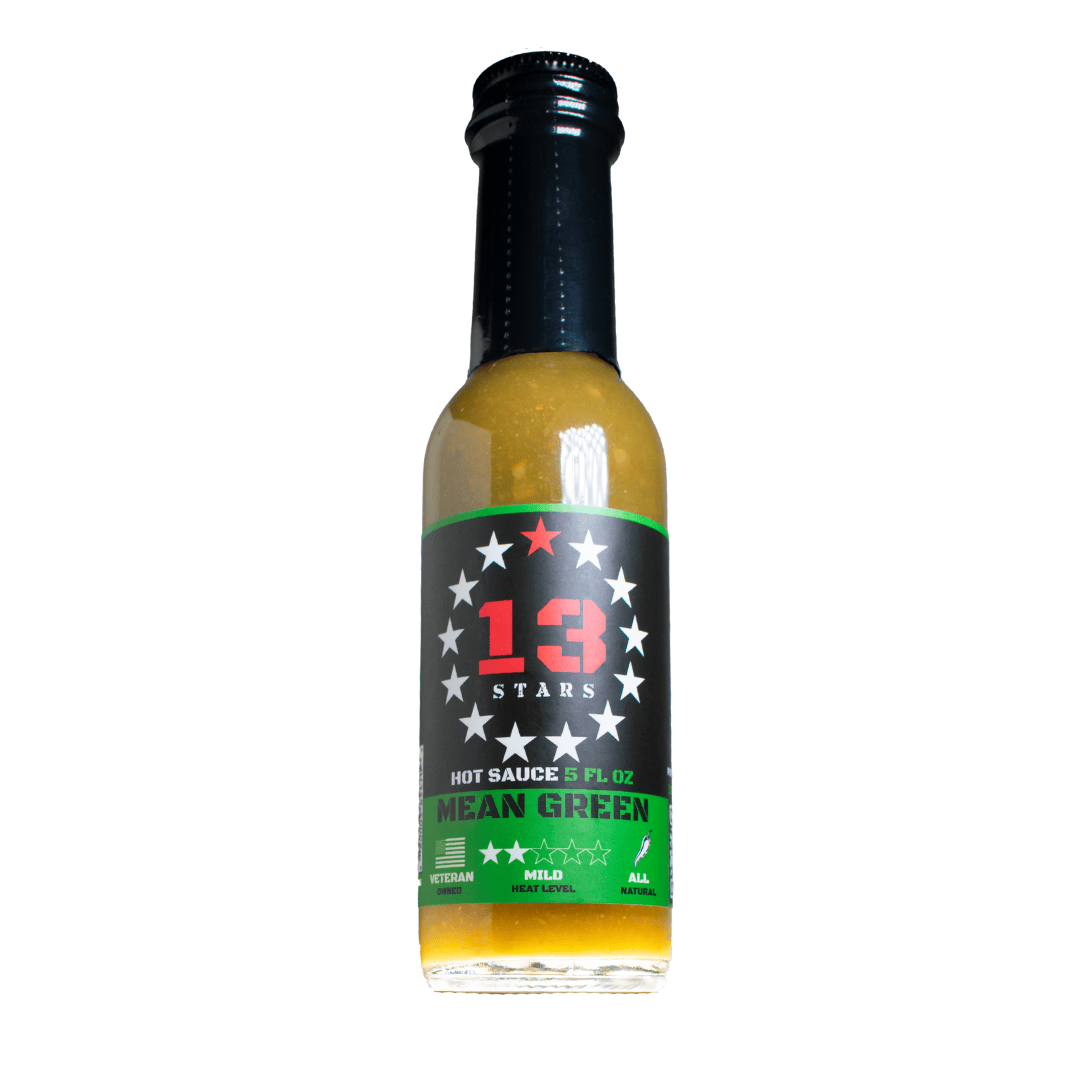 13 Stars Hot Sauce Hot Sauce 5oz 13 Stars Hot Sauce Mean Green