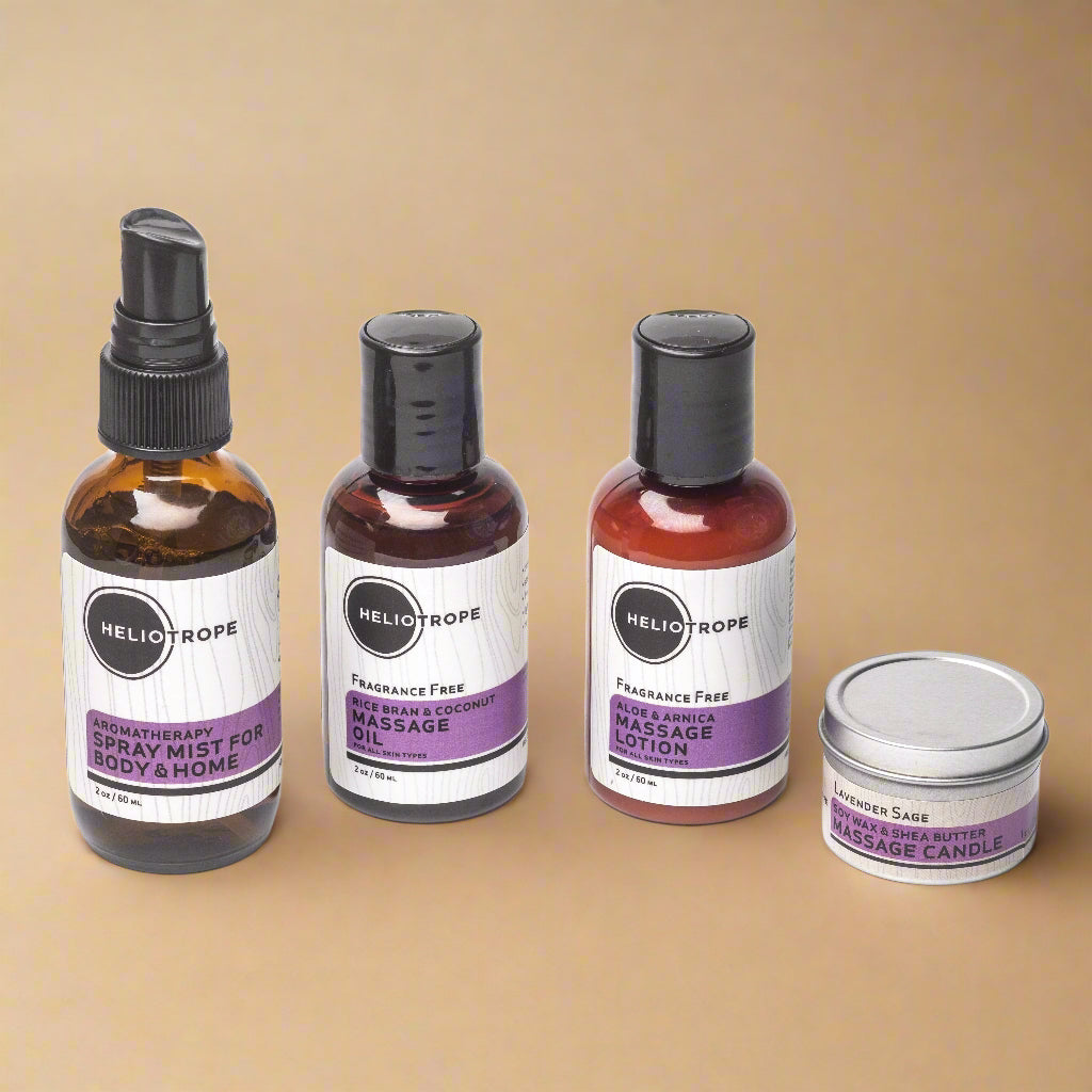 massage travel sampler room body spray mist oil lotion candle