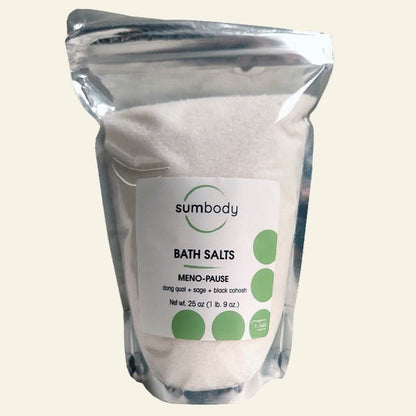Bag of bath salts with &