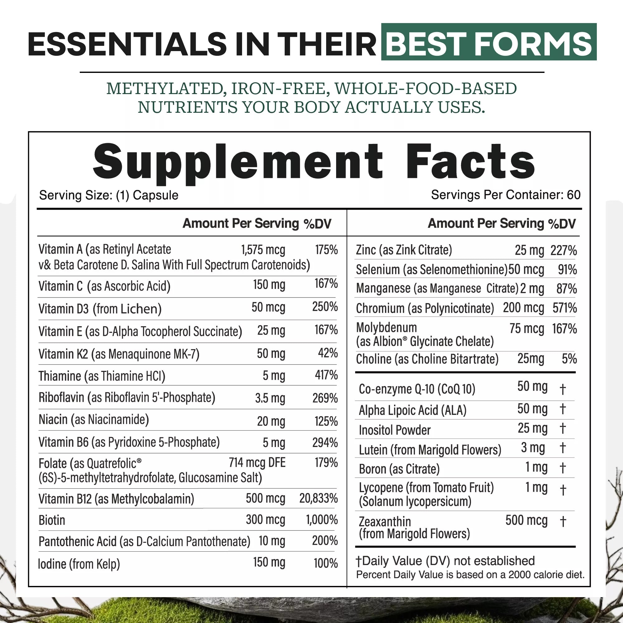 Methylated Whole Food Multivitamin