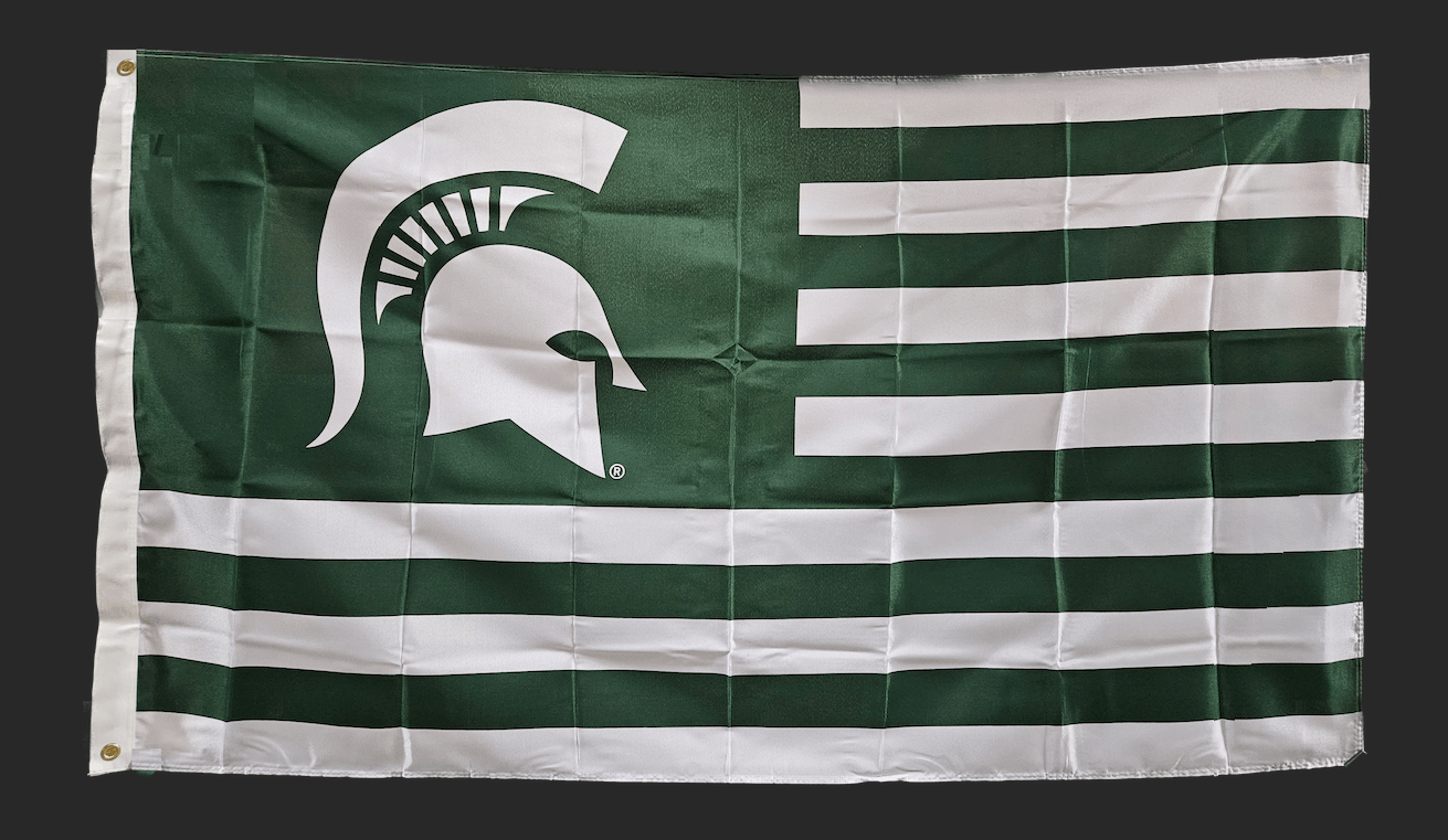 Michigan State University (MSU) Striped Flag
