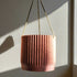 Rosebud HomeGoods Hanging Planter Mid Century Ribbed Hanging Plant Pots