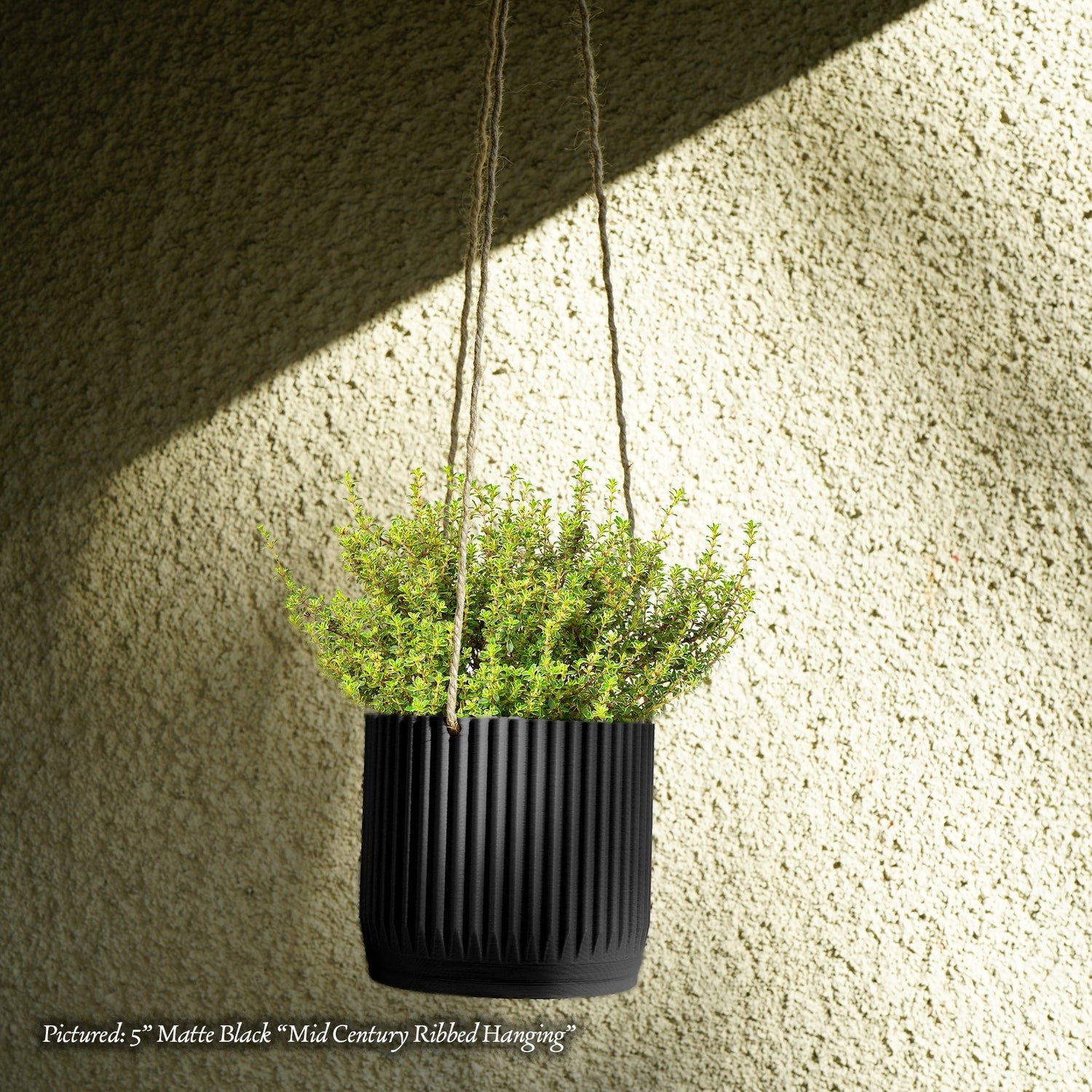 Mid Century Ribbed Hanging Plant Pots - My American Goods