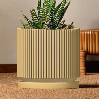 Mid-Century Ribbed Planter - My American Goods