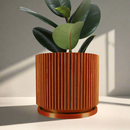Mid-Century Ribbed Planter - My American Goods