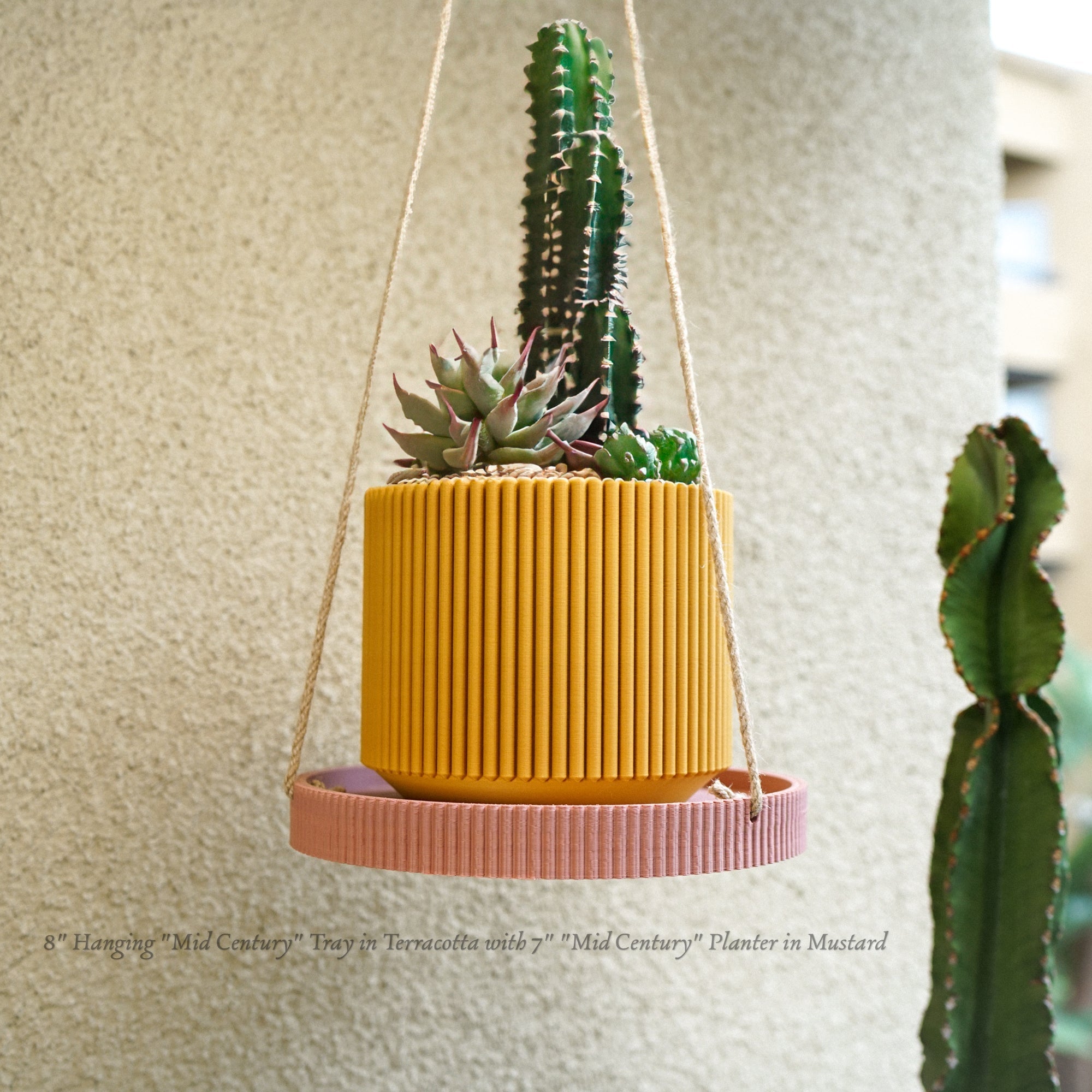 Mid-Century Ribbed Planter - My American Goods