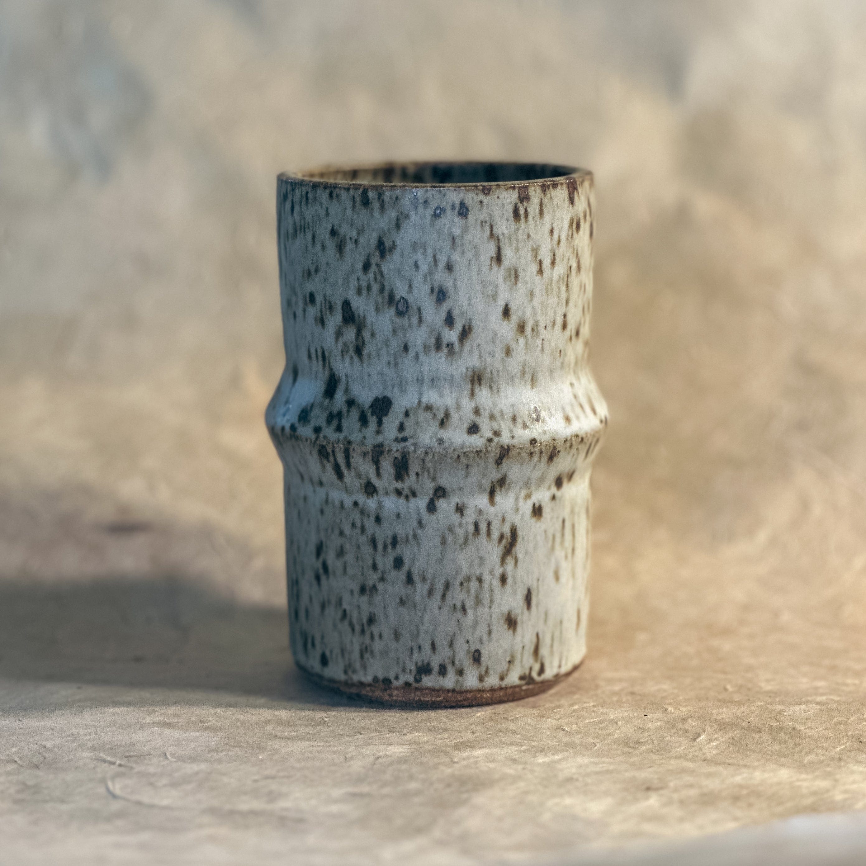 Olivia Snow Ceramics Tumbler mid angle Saturn Ceramic Tumblers in Cornwall Stone