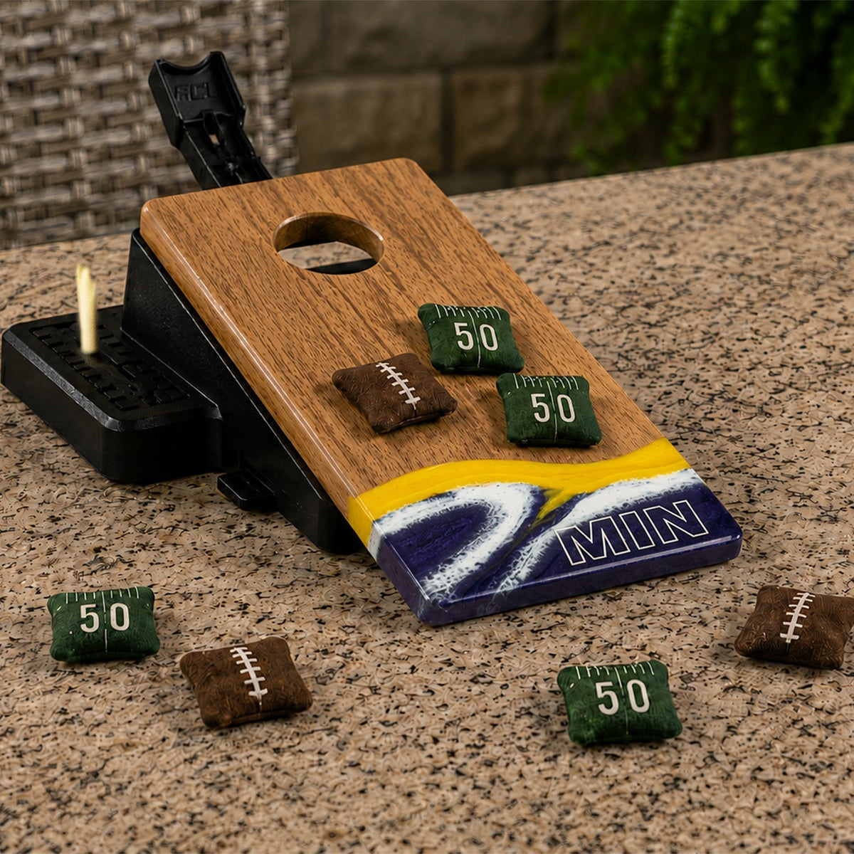 Mini Tabletop Resin Cornhole Set | Gameday Collection