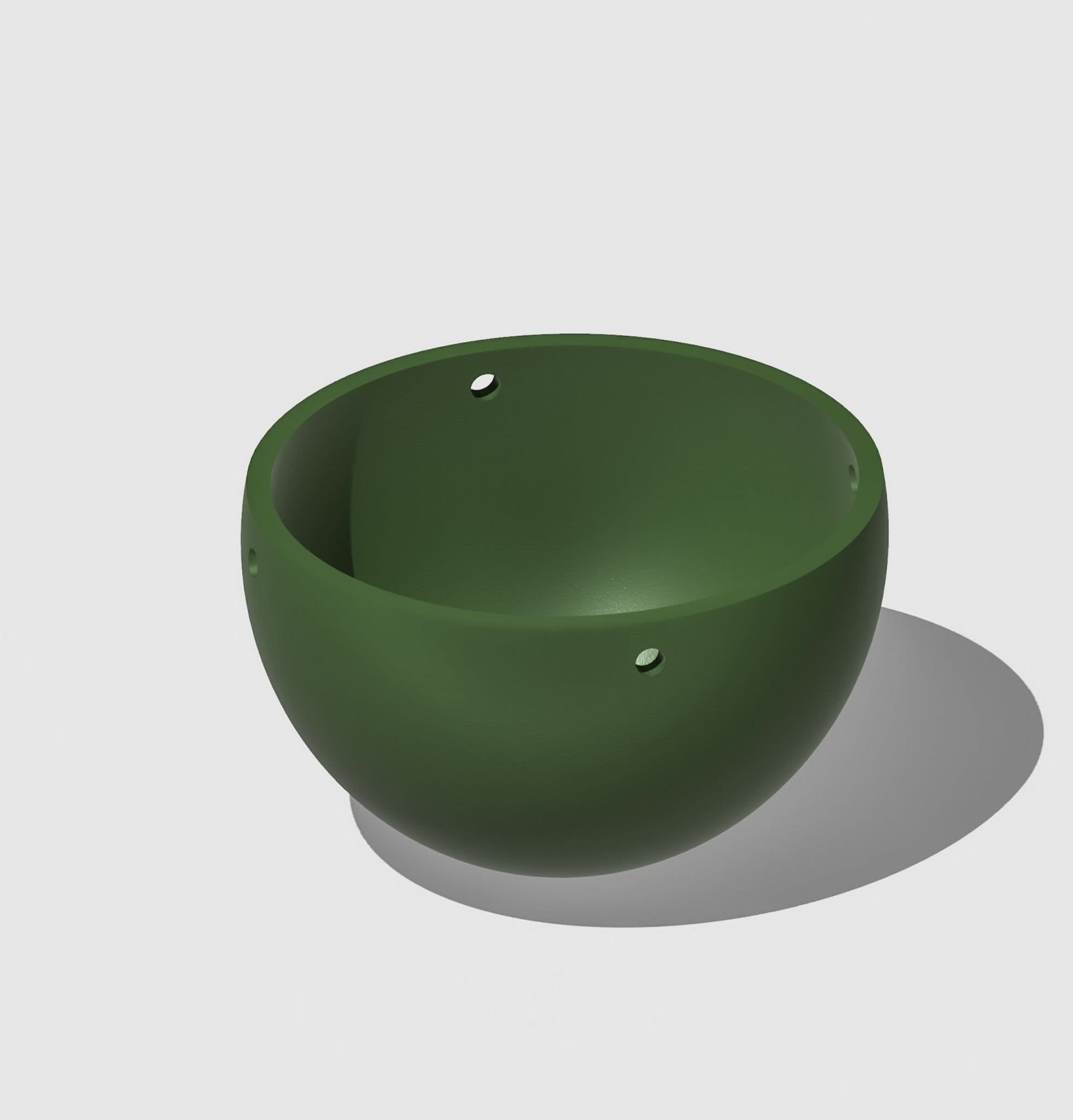Rosebud HomeGoods Hanging Planter Green / No Drainage / Small Minimalist Hanging Plant Pot with Drainage