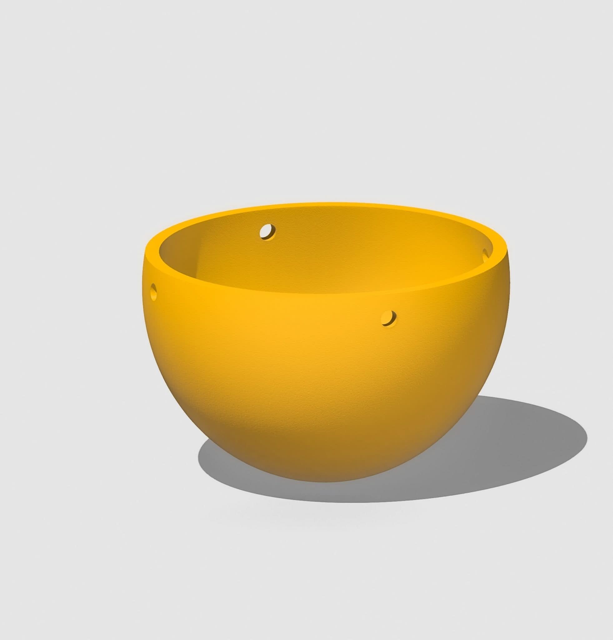 Rosebud HomeGoods Hanging Planter Mustard / No Drainage / Small Minimalist Hanging Plant Pot with Drainage