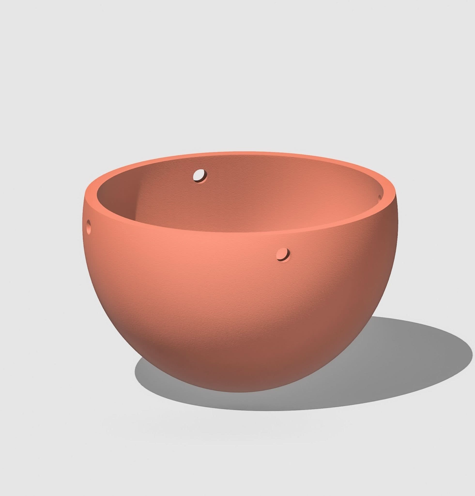 Rosebud HomeGoods Hanging Planter Terracotta / No Drainage / Small Minimalist Hanging Plant Pot with Drainage