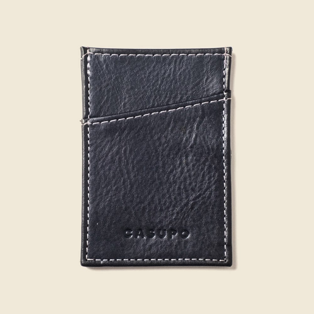 CASUPO Slim Card Holder Minimalist Wallet with RFID Protection - Black