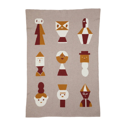 Biquette Baby Blanket Candied Apple in Merino Wool Mix &amp; Mingle Baby Blanket