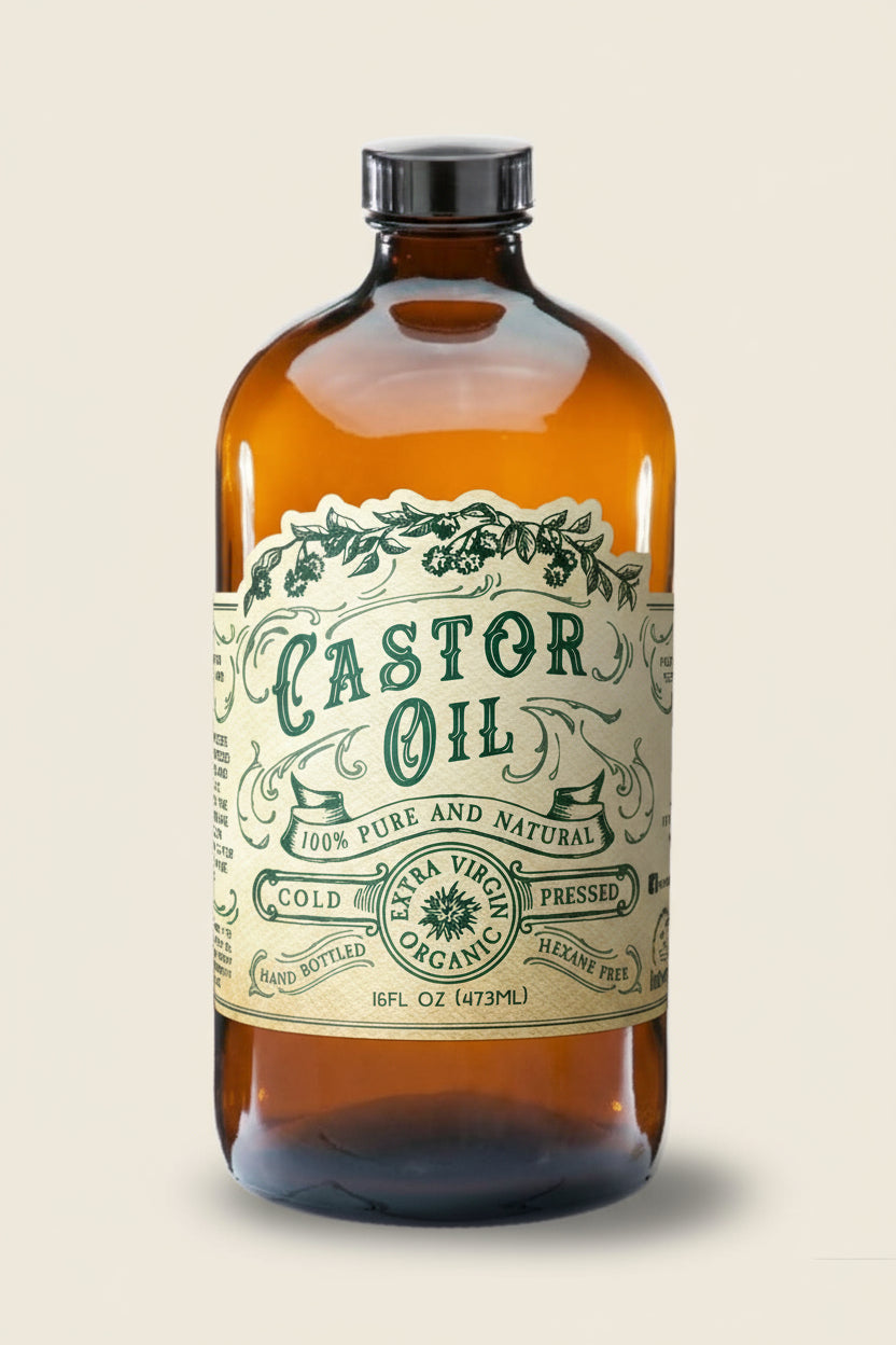 Organic Cold Pressed Hexane Free Castor Oil 16 oz - My American Goods