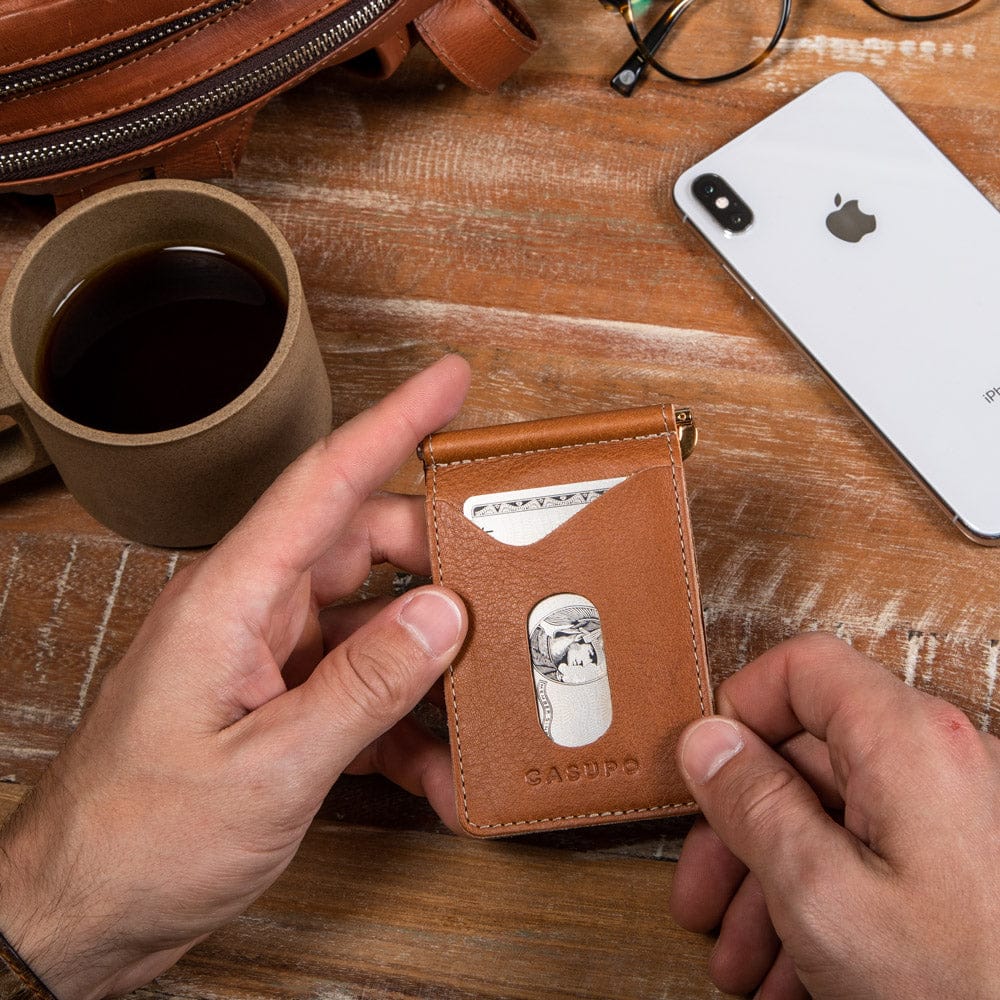 CASUPO Money Clip Wallet Money Clip Wallet - Natural