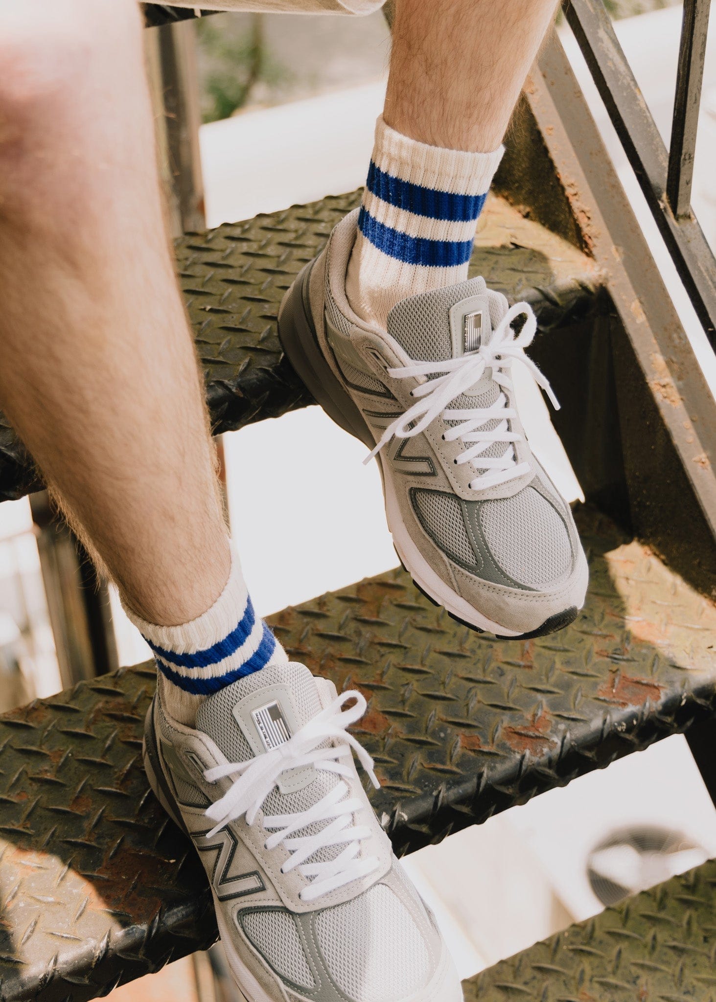 American Trench Socks The Mono Stripe Quarter Crew