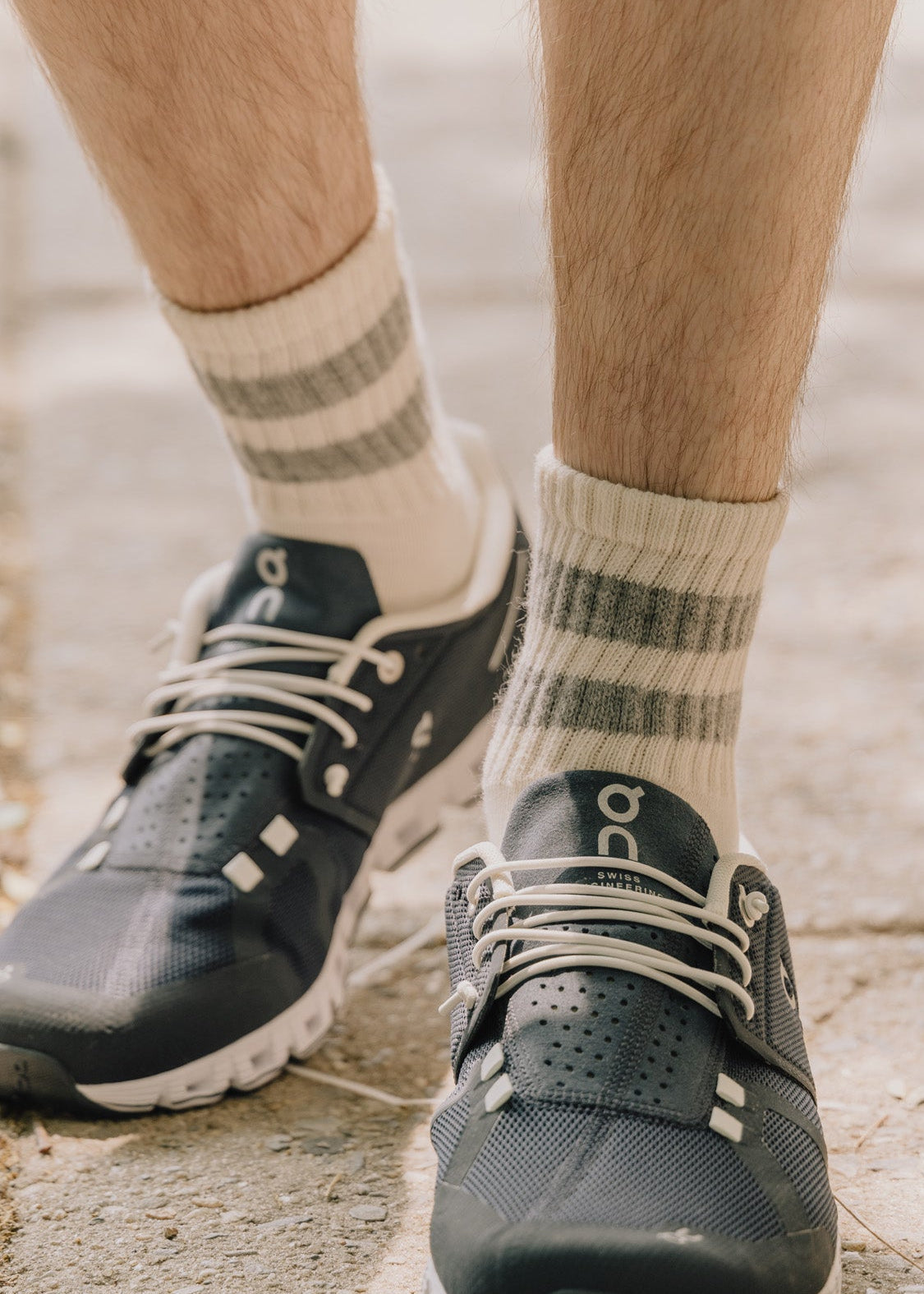 The Mono Stripe Quarter Crew