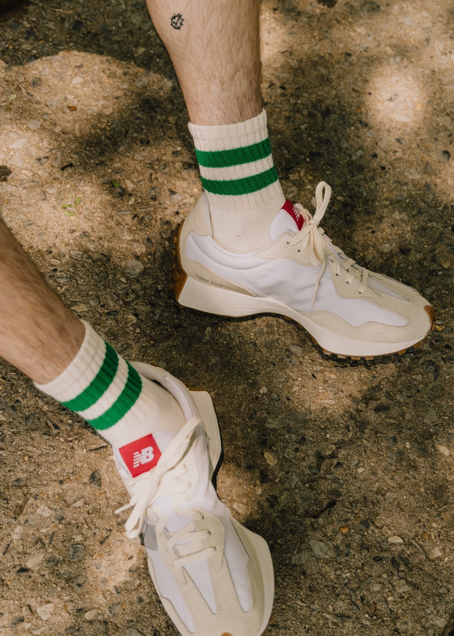 American Trench Socks The Mono Stripe Quarter Crew