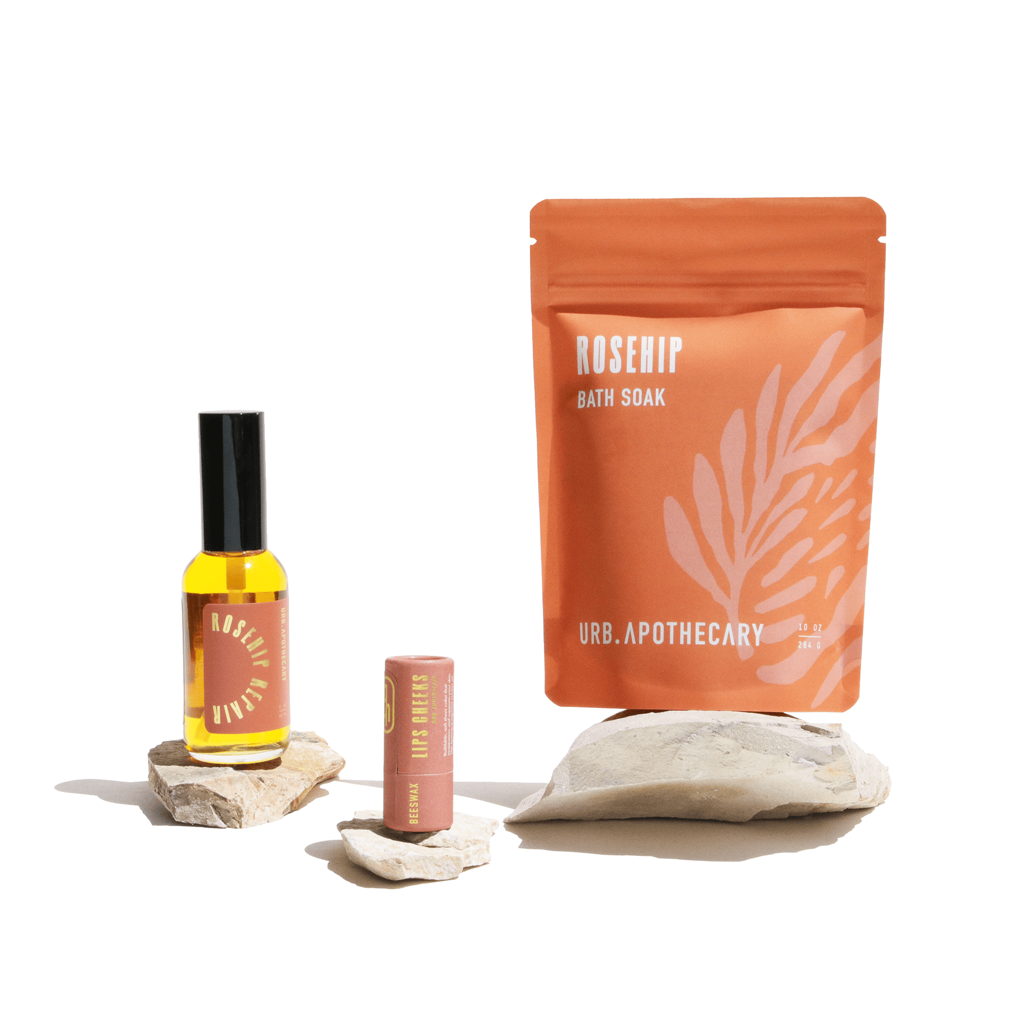 URB APOTHECARY gift Full-Size / Lips Cheeks Tint (Vegan) / Yes Please Roses + Cacao Gift Bundle