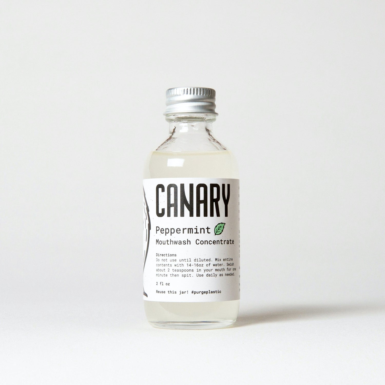 Canary Mouthwash Test drive - One 2oz bottle Peppermint Mouthwash Concentrate