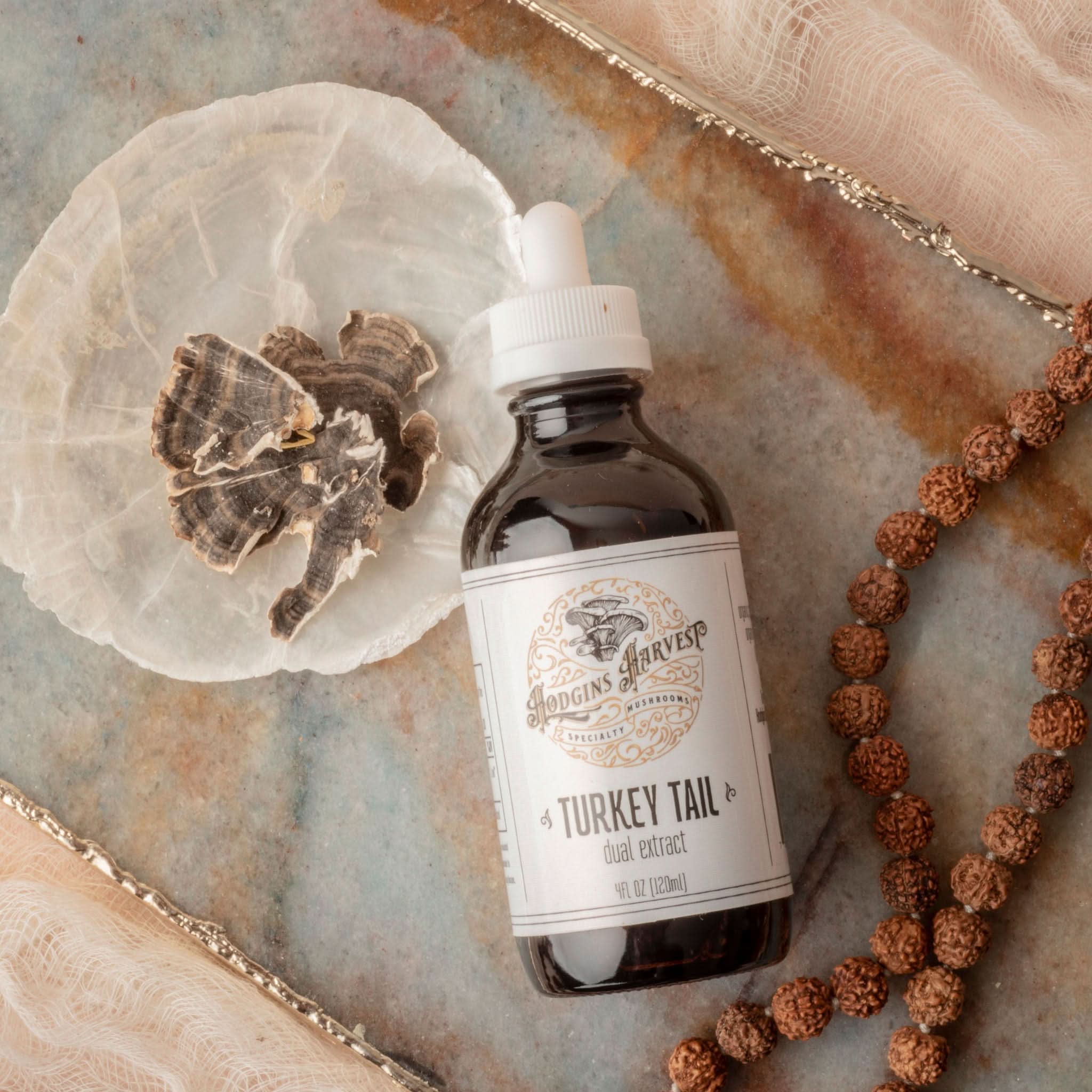 Hodgins Harvest Mushroom Extracts Turkey Tail Dual Extract Tincture