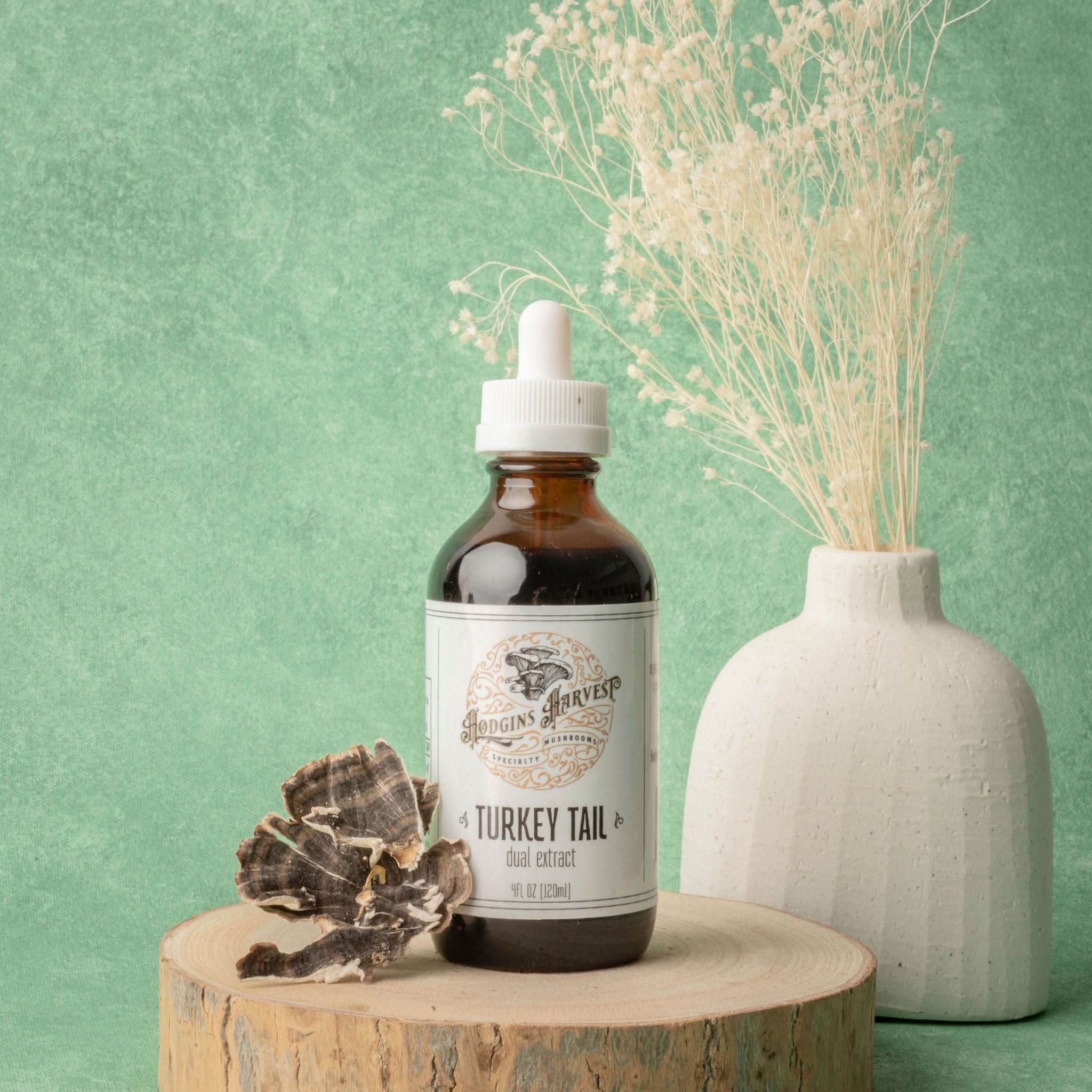 Hodgins Harvest Mushroom Extracts Turkey Tail Dual Extract Tincture