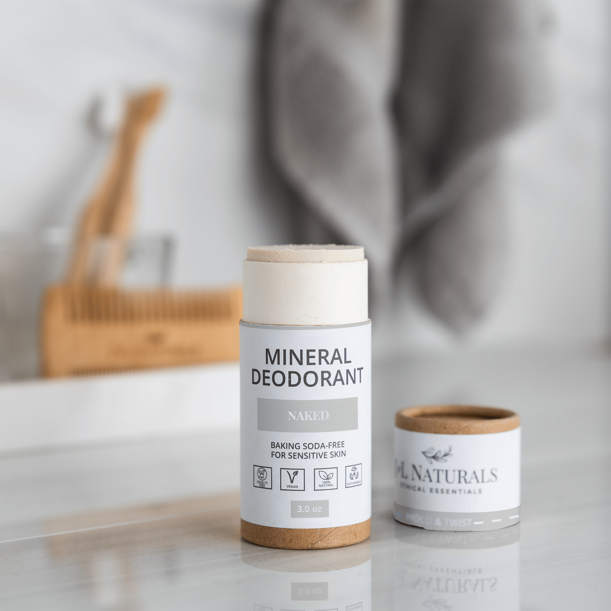 J&amp;L Naturals Deodorant Naked Mineral (Baking Soda-Free) Deodorant