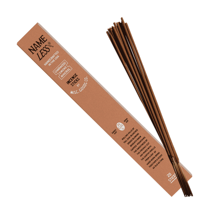 Incense sticks with packaging on a white background
